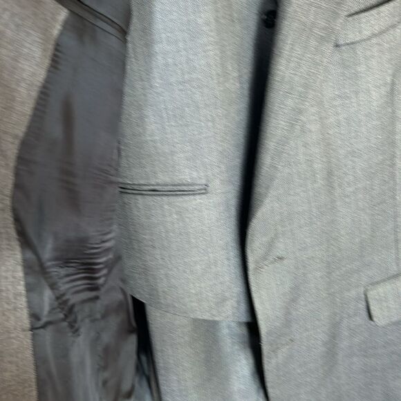 Vintage Pierre Cardin Paris New York 3 piece suit  pants vest jacket Blue 42R - Picture 3 of 17